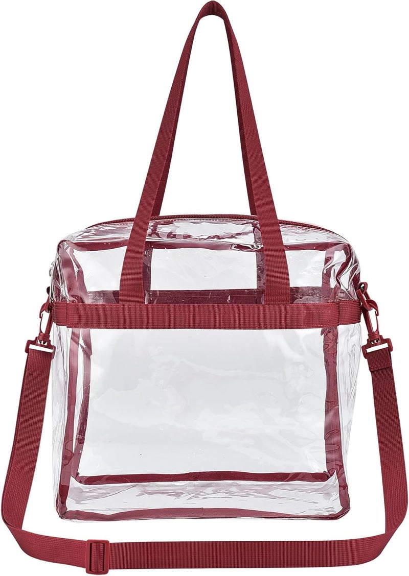 USPECLARE Clear Tote Bag for Stadium Events, 12x6x12 Transparent Stadium Bag for Work, Sports Games,Gym，Concerts - Image 3